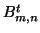 $B_{m,n}^t$